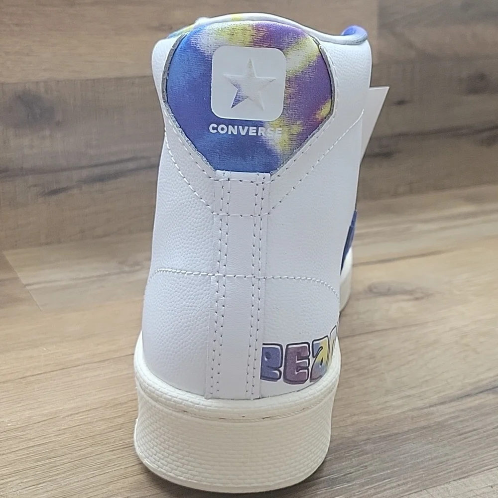 Converse Kids High-Top Sneakers - White with Blue Accents - Picture 9 of 14